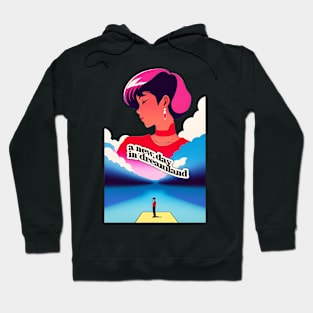 hiroshi nagai style retro nostalgia romantic graphic illustration design by ironpalette Hoodie